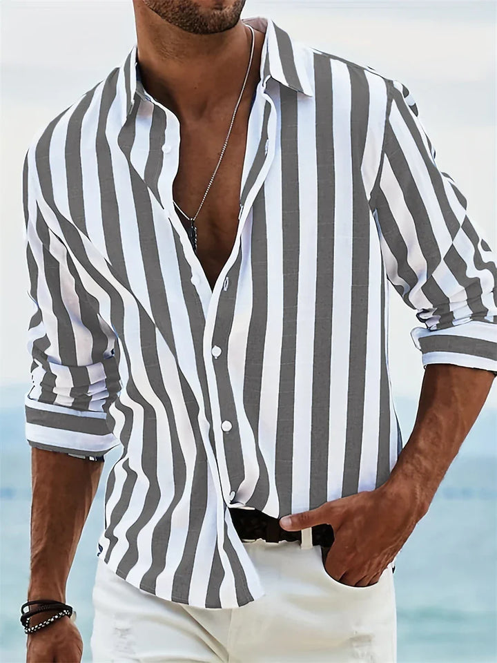 Men's Striped Button-Down Shirt | Nicolas