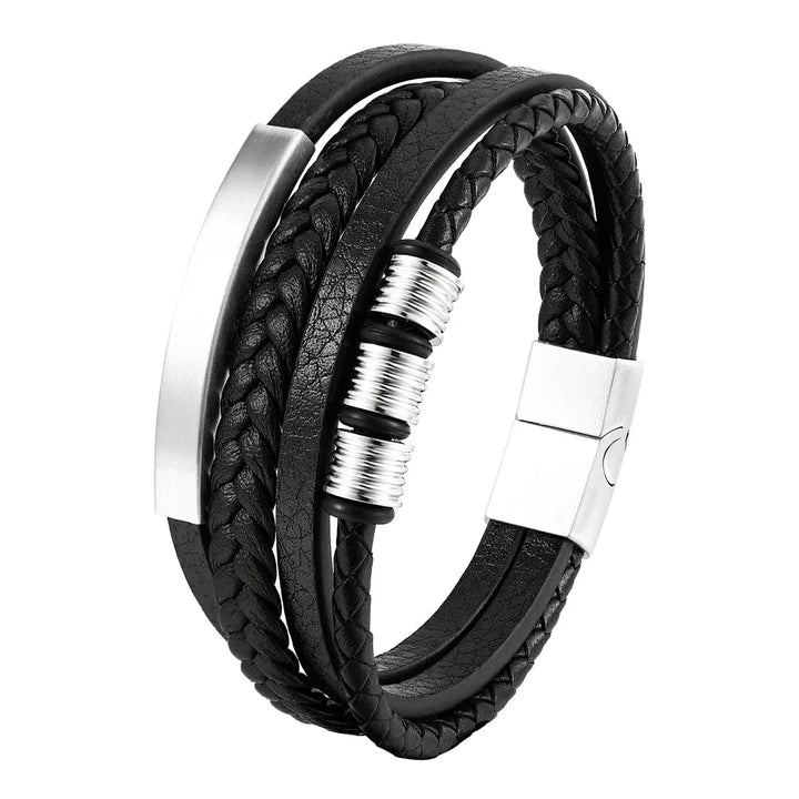 Men Magnetic Buckle Leather Bracelet | Davor
