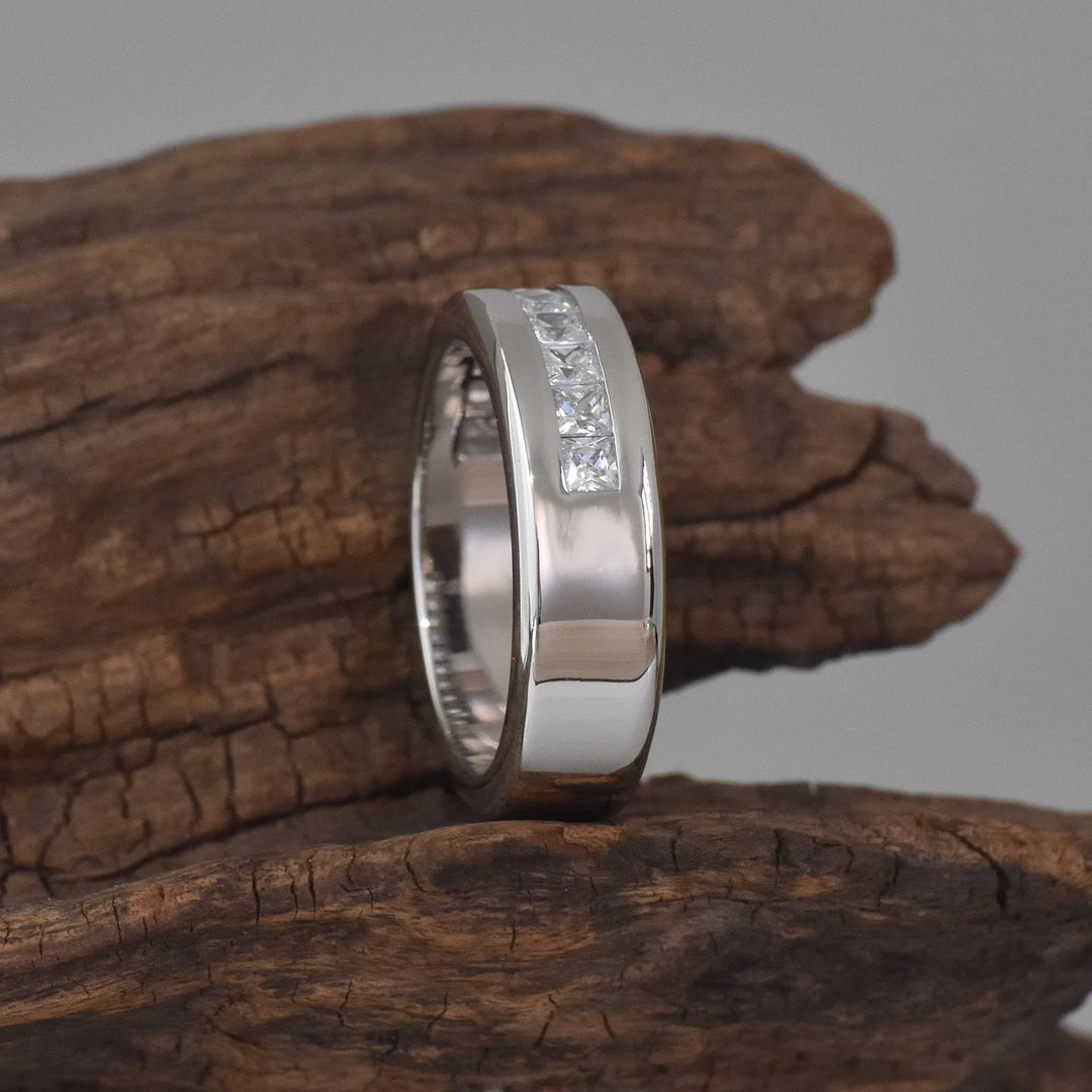 Men Moissanite Wedding Band | Jorren