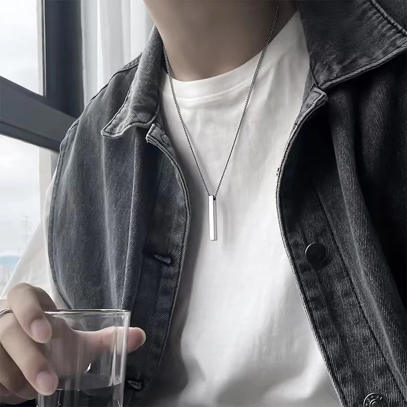 Men Geometric Pendant Necklace | Kael