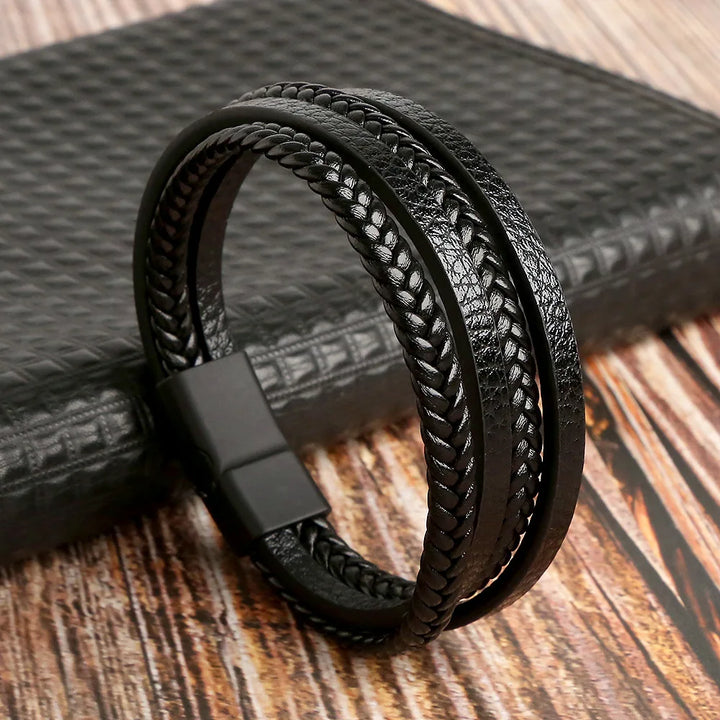 Men Multilayer Leather Bracelet | Riven