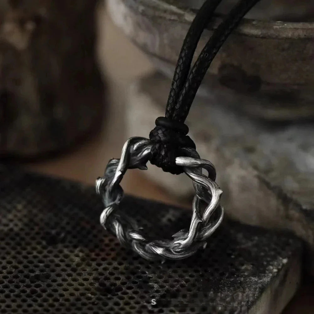 Men Leather Wolf Head Bracelet | Thorne