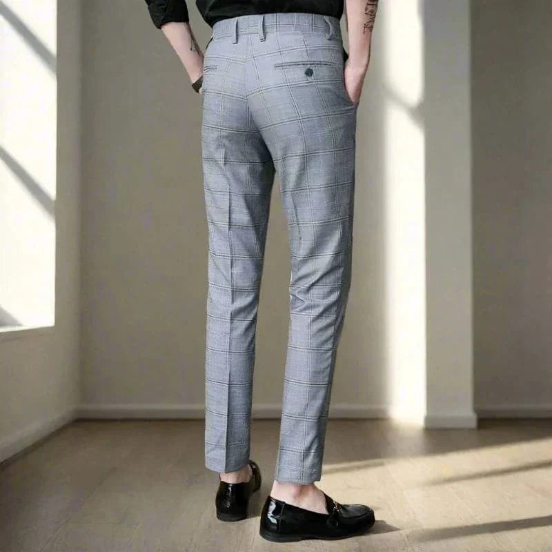 Men Slim-Fit Striped Trousers | Dominic