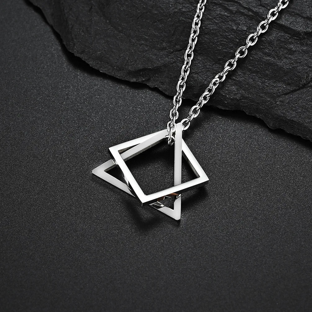 Men Geometric Pendant Necklace | Zairen