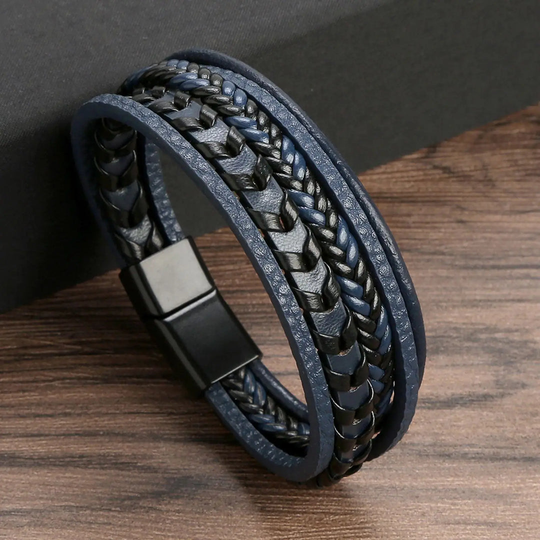 Men Multilayer Leather Bracelet | Riven
