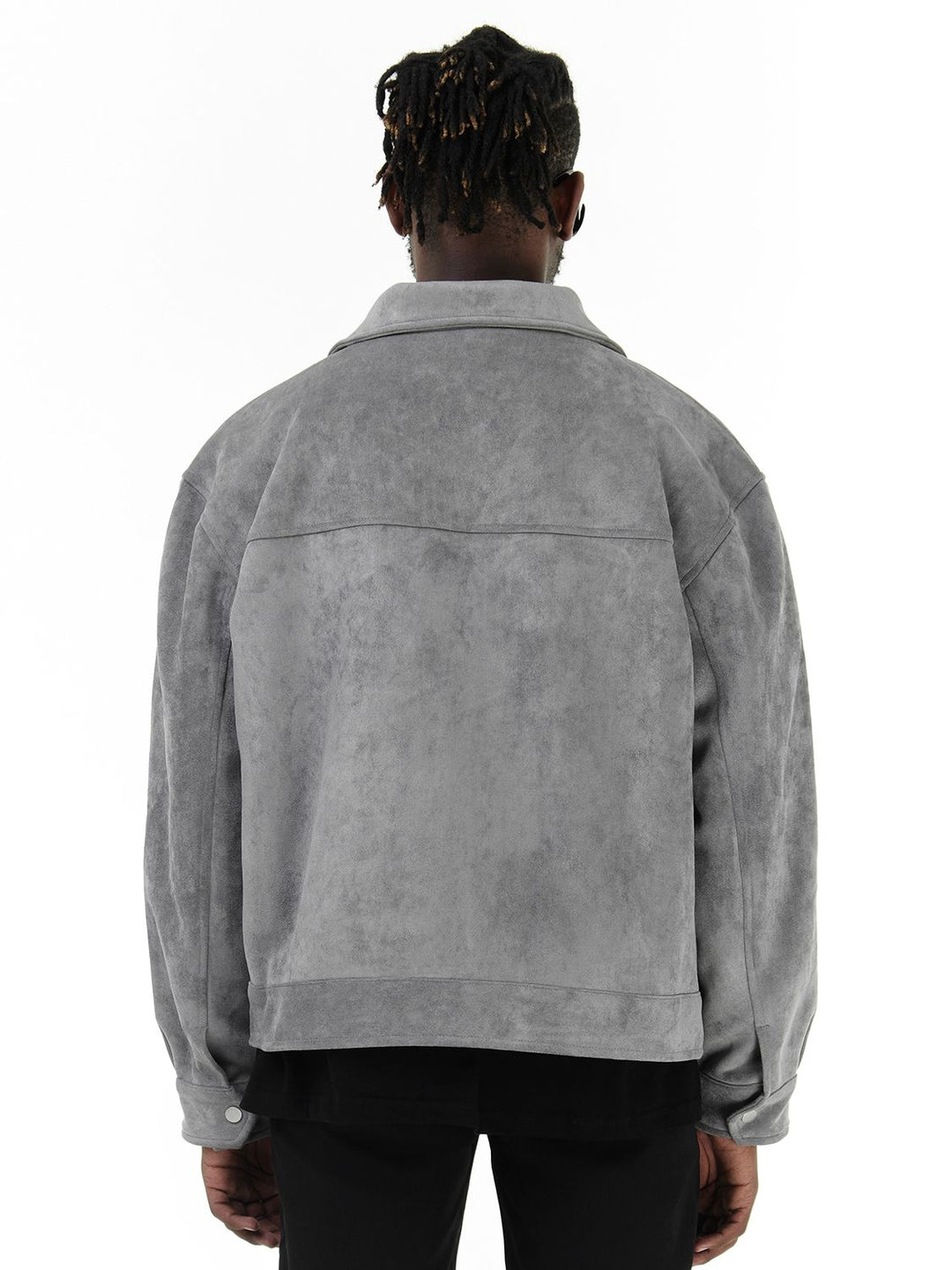 Men Suede Utility Zip-Up Jacket with Pocket Detailing | Henry