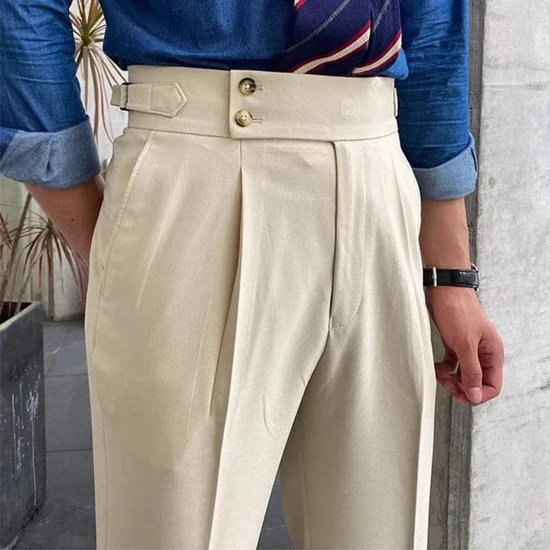 Men Double Button Suit Pants | Cedric