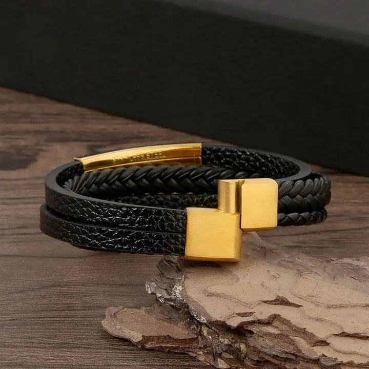 Men Leather Wrap Bracelet | Axton