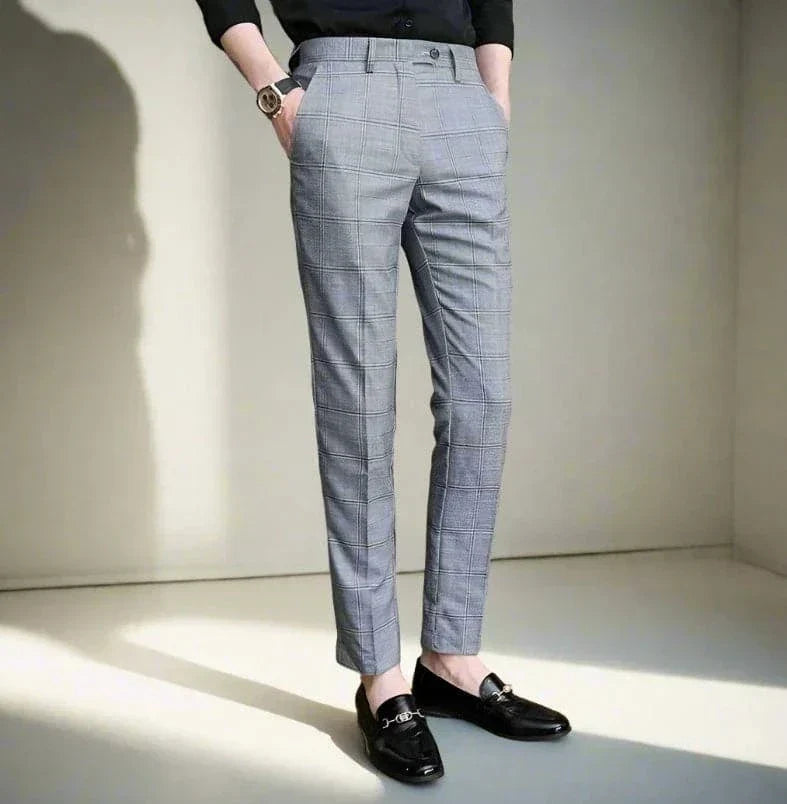Men Slim-Fit Striped Trousers | Dominic