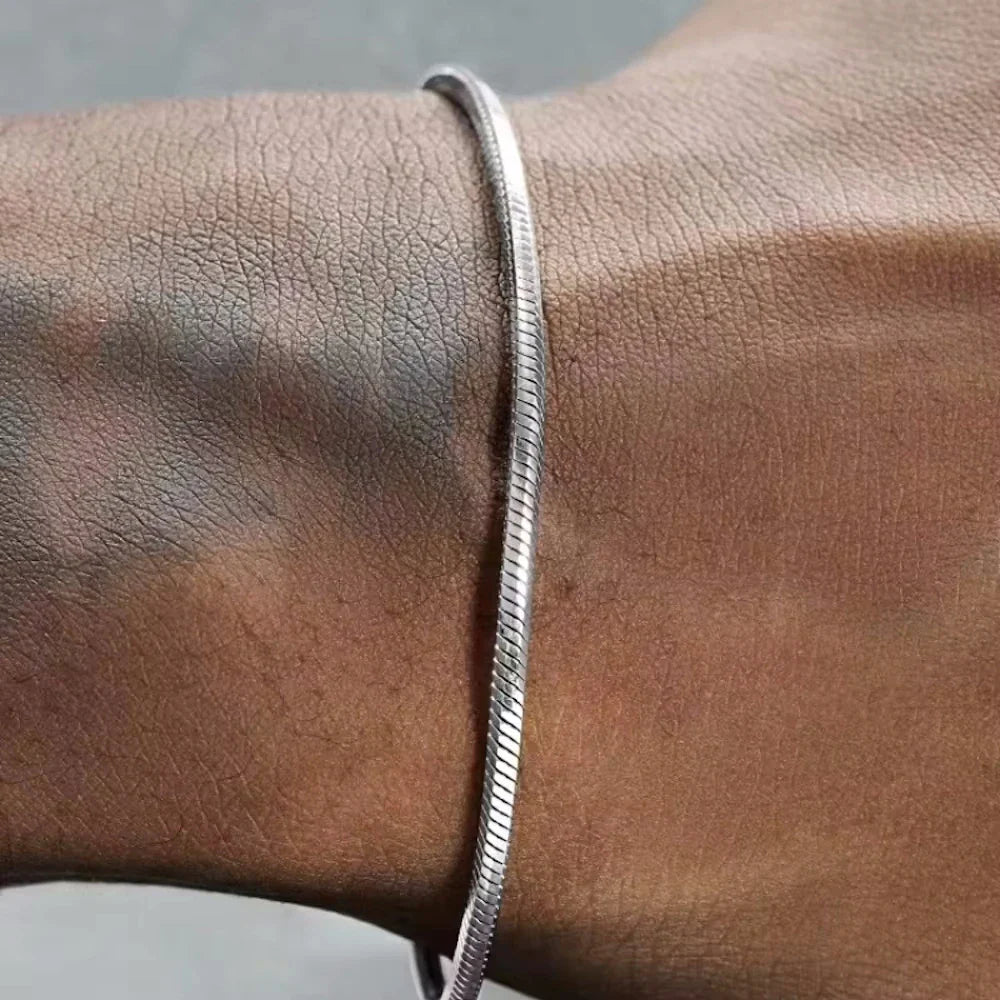 Men Snake Chain Bracelet 3mm | Zephyr
