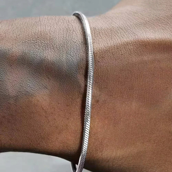 Men Snake Chain Bracelet 3mm | Zephyr
