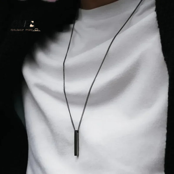 Men Geometric Pendant Necklace | Kael
