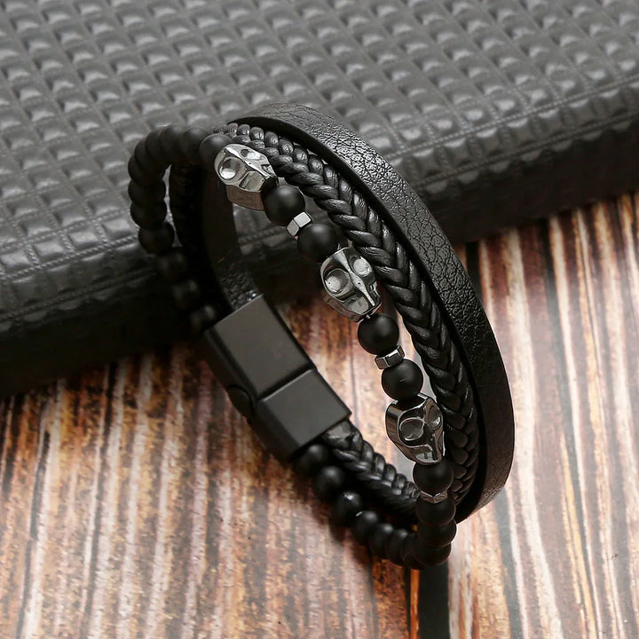 Men Multilayer Leather Bracelet | Riven