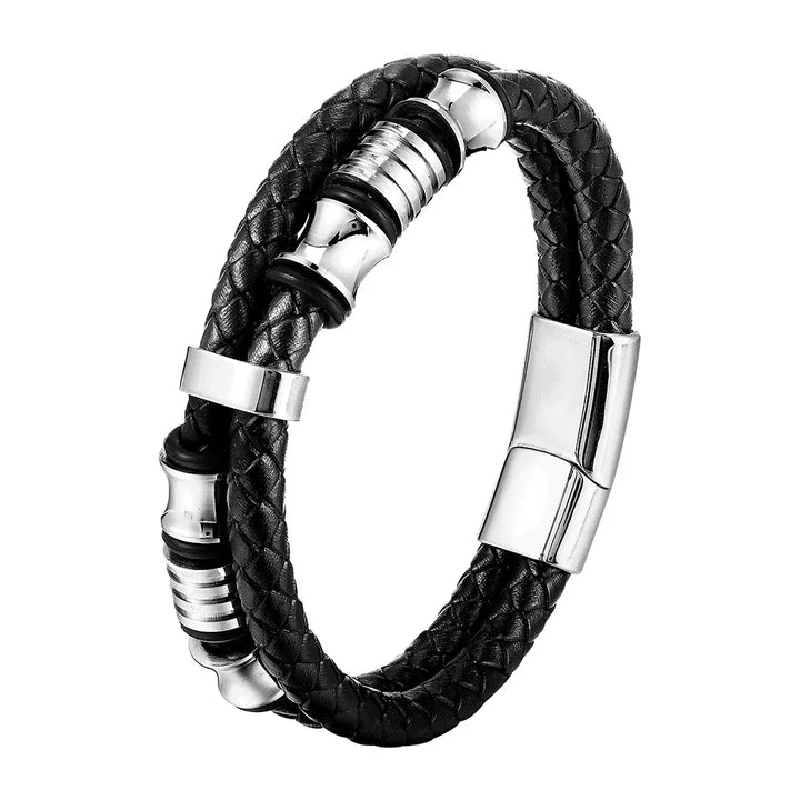 Men Magnetic Buckle Leather Bracelet | Davor