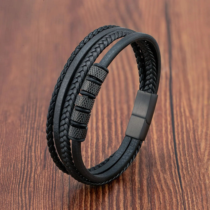 Men Multilayer Leather Bracelet | Riven