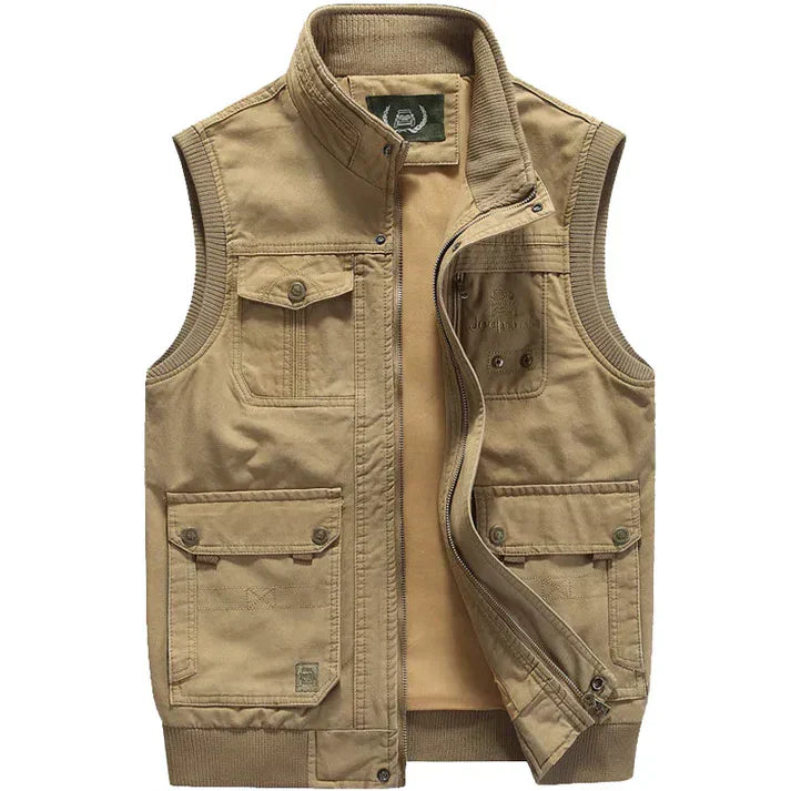 Men's Utility Vest Black Polyester | Steffen