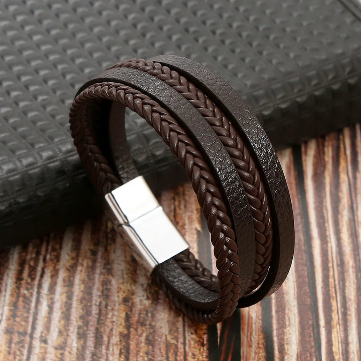 Men Multilayer Leather Bracelet | Riven