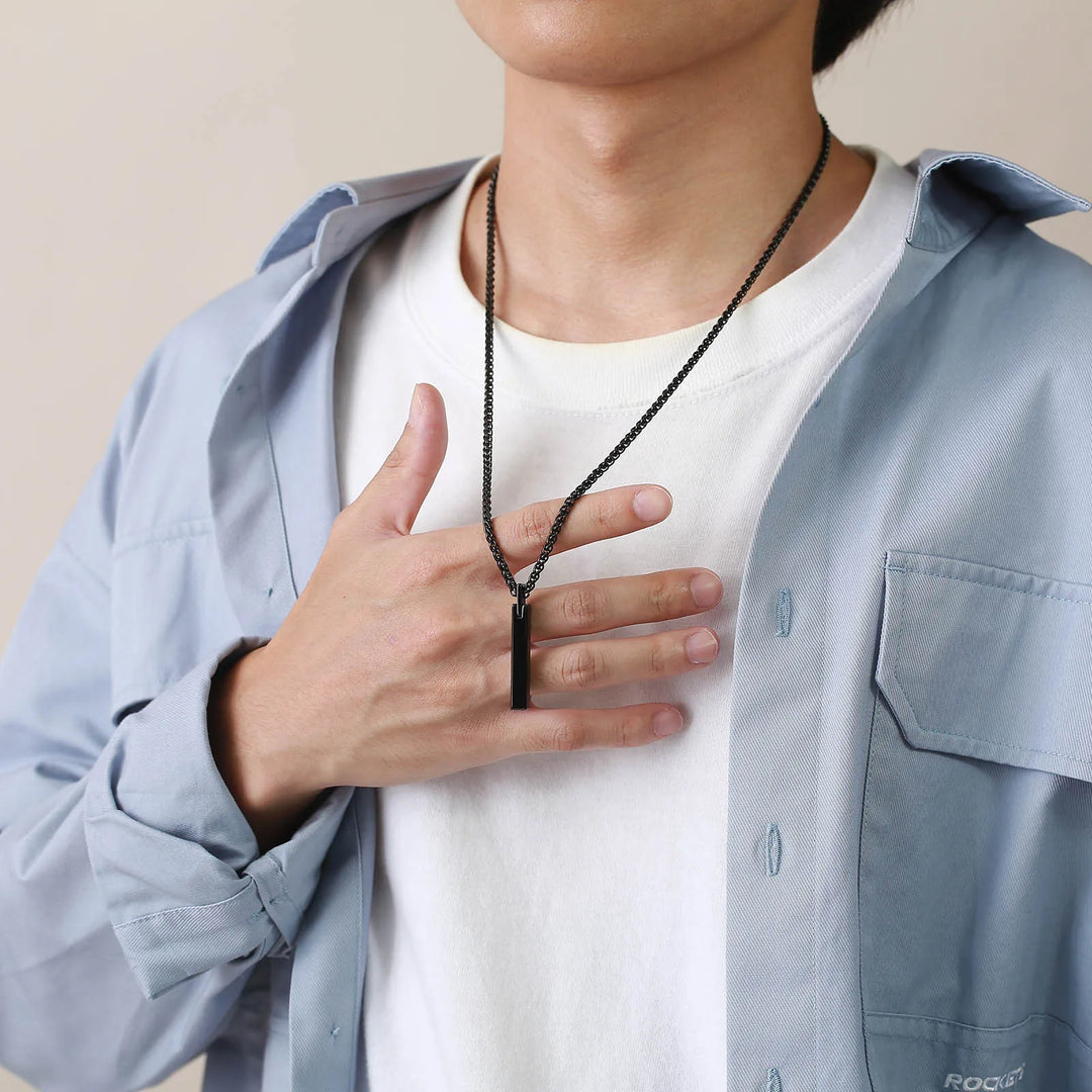 Men Geometric Pendant Necklace | Kael