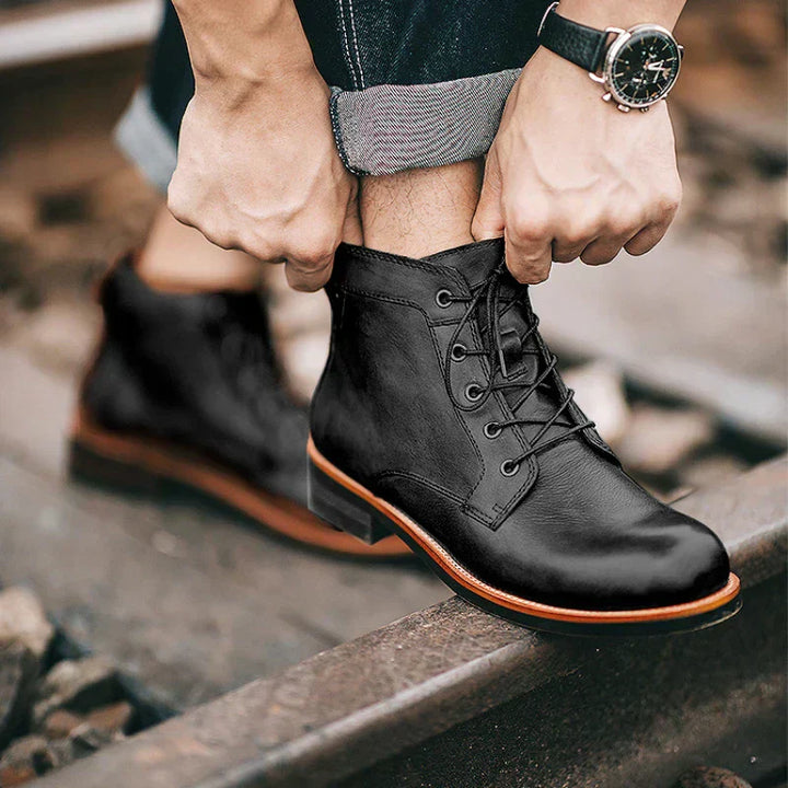 Men High Top Leather Boots | Caldon