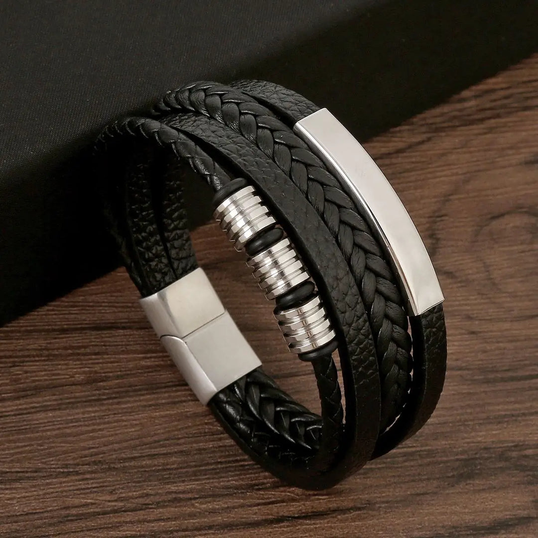 Men Multilayer Leather Bracelet | Riven