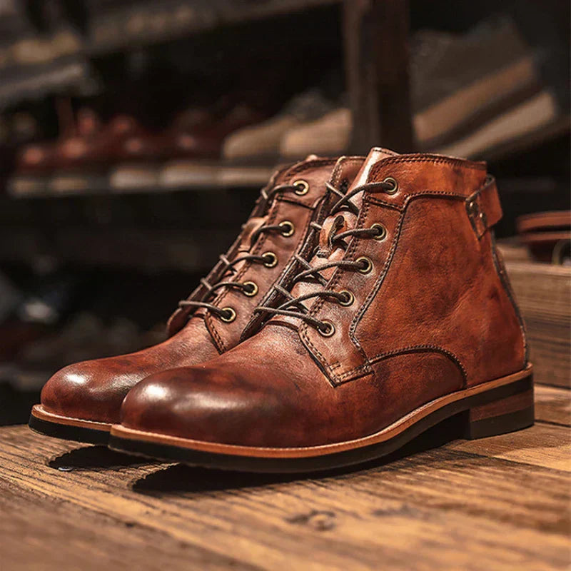 Men High Top Leather Boots | Caldon