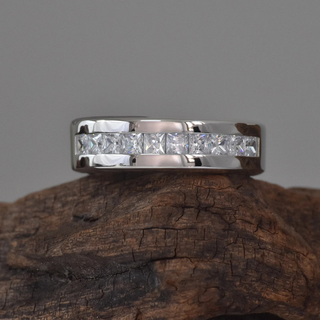 Men Moissanite Wedding Band | Jorren