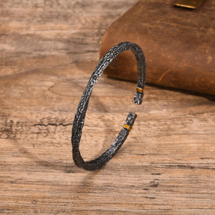 Men Hammered Metal Cuff Bracelet | Zevik