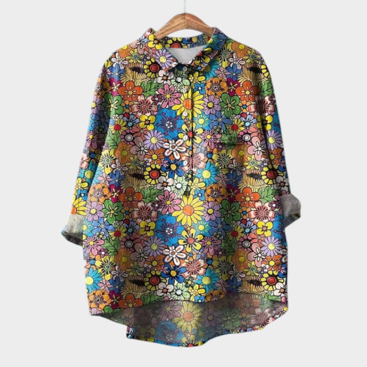 Brielle - Trendy Loose Floral Print Blouse