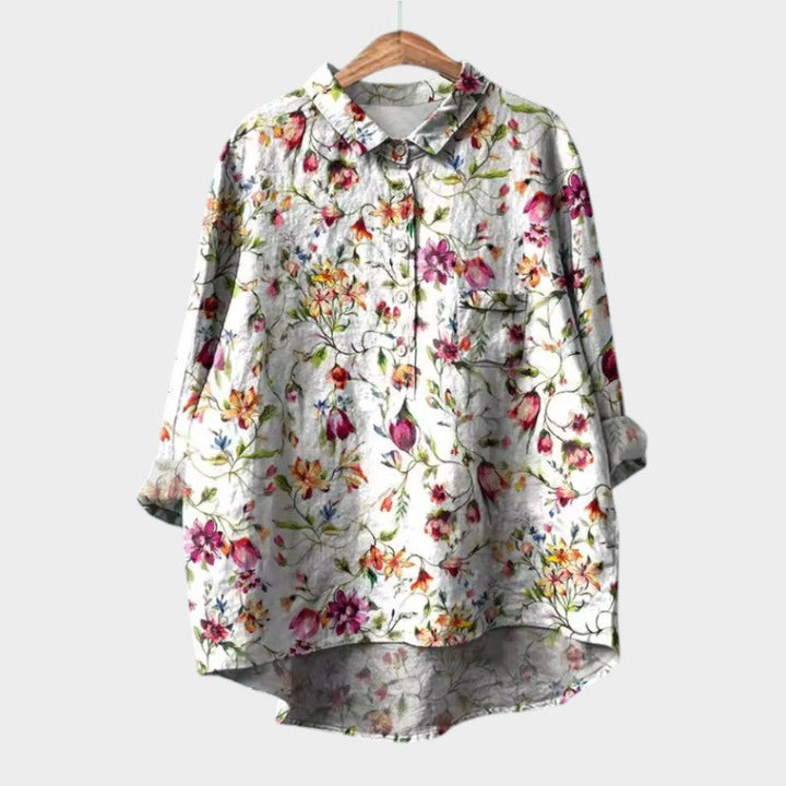 Brielle - Trendy Loose Floral Print Blouse