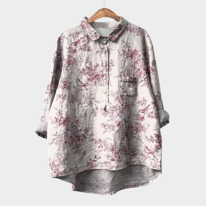 Brielle - Trendy Loose Floral Print Blouse