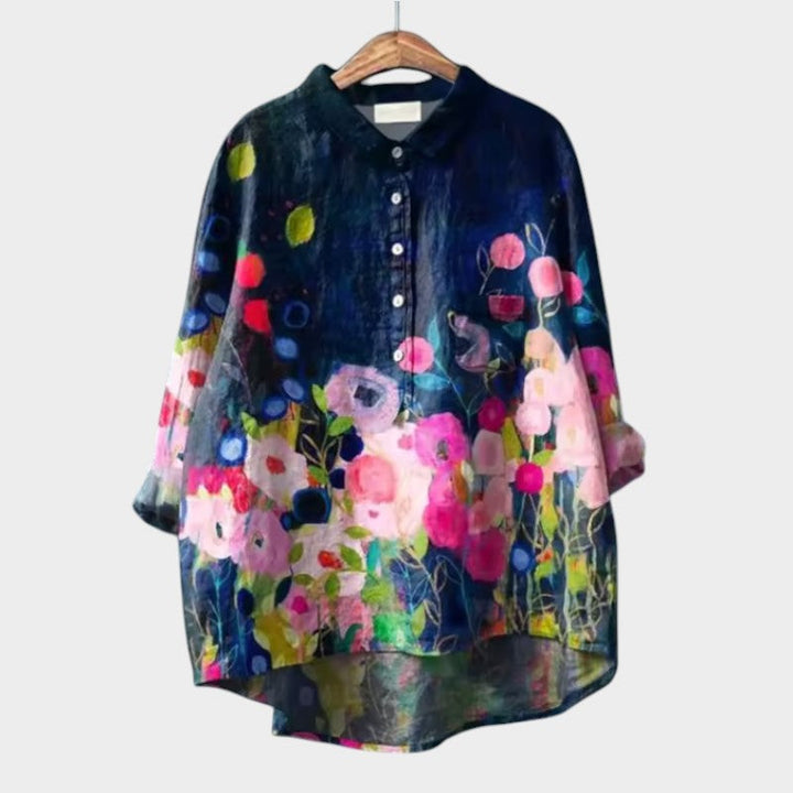 Brielle - Trendy Loose Floral Print Blouse