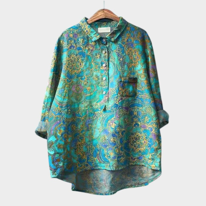 Brielle - Trendy Loose Floral Print Blouse