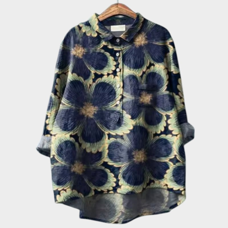 Brielle - Trendy Loose Floral Print Blouse