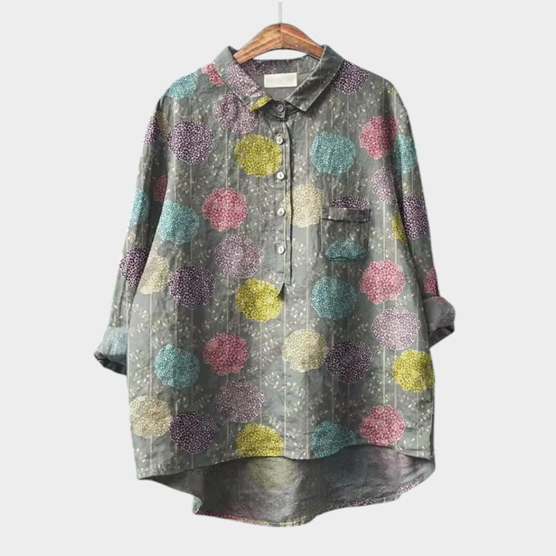 Brielle - Trendy Loose Floral Print Blouse