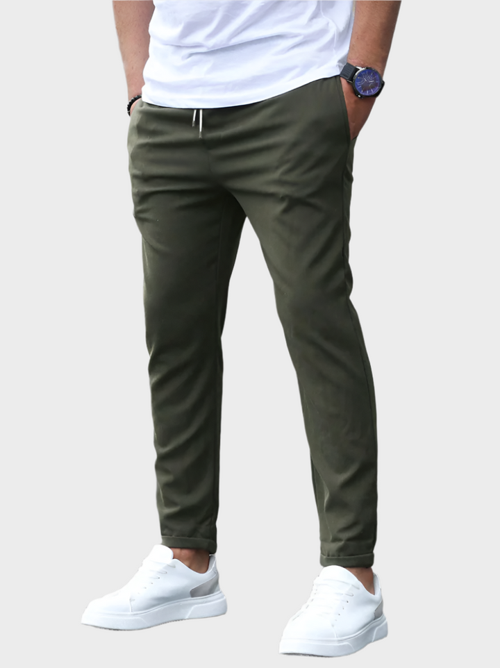 Men Modern Tapered Stretch Trousers | Enzo