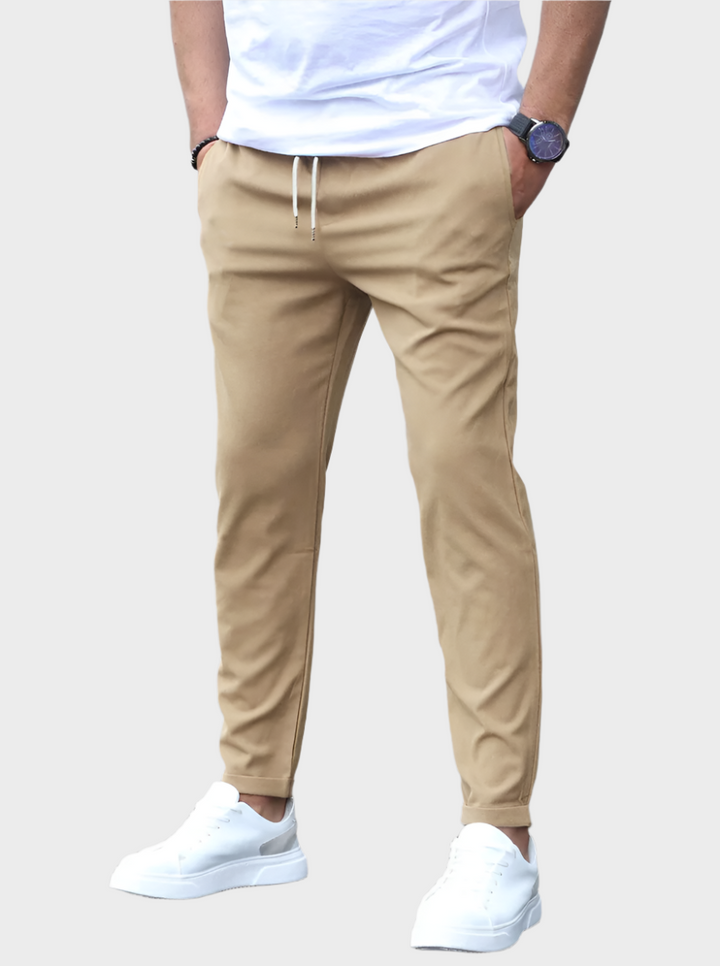 Men Modern Tapered Stretch Trousers | Enzo