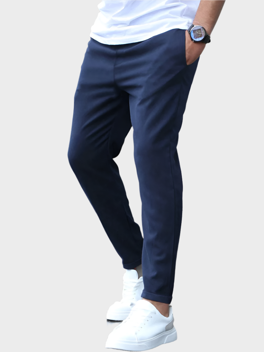 Men Modern Tapered Stretch Trousers | Enzo