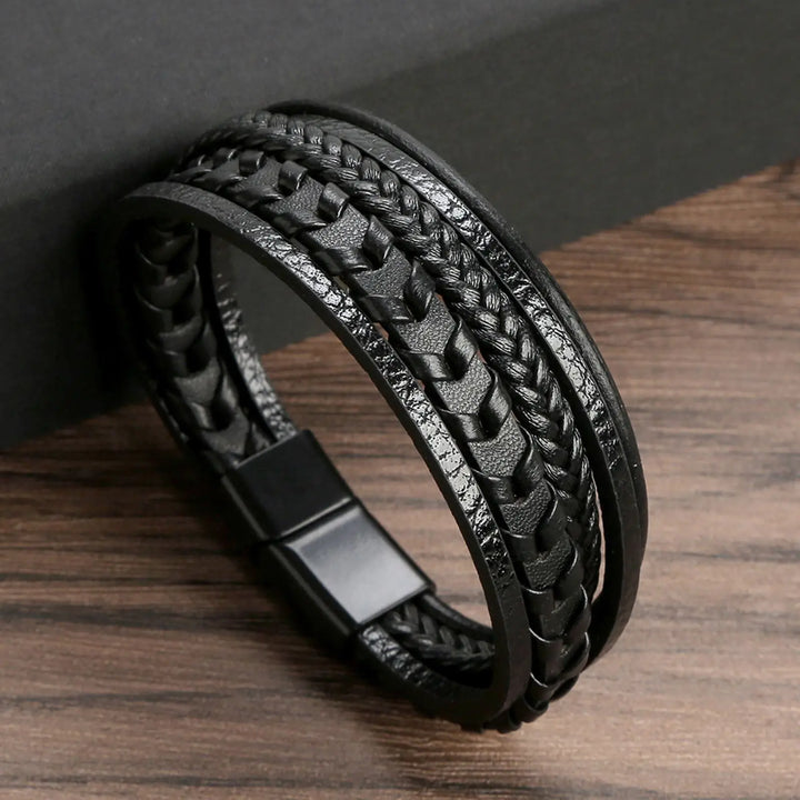 Men Multilayer Leather Bracelet | Riven