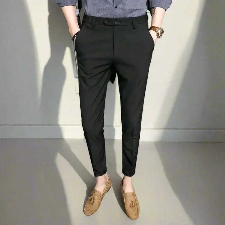 Men Slim-Fit Striped Trousers | Dominic