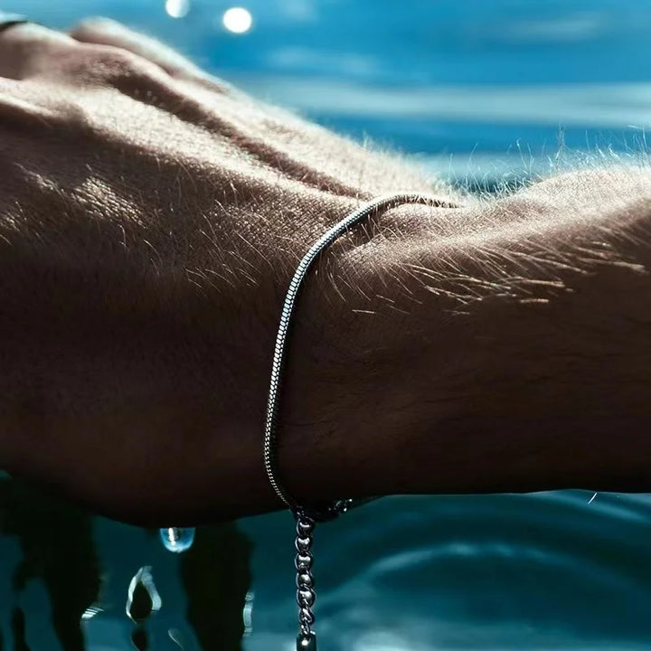 Men Snake Bone Chain Bracelet | Elric