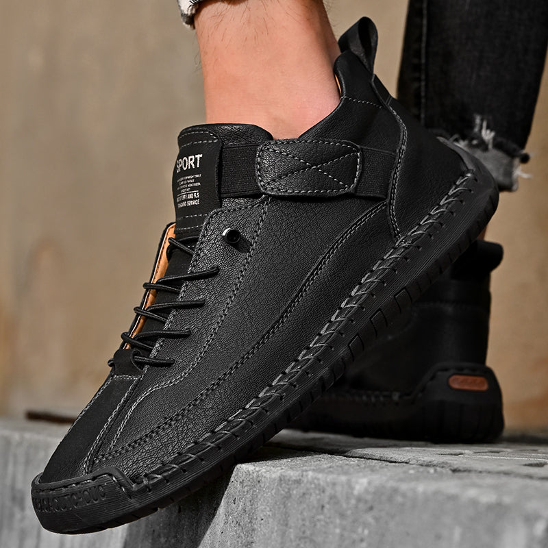 Men Classic Black Lace-Up Shoes | Davian