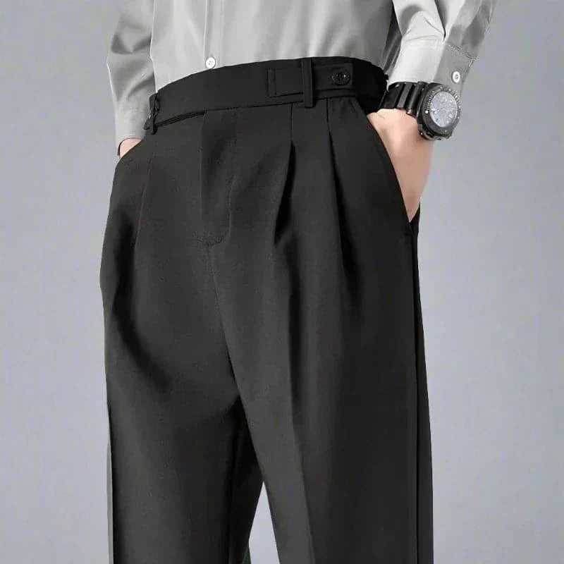 Men Classic Fit Pleated Pants | Salvetti