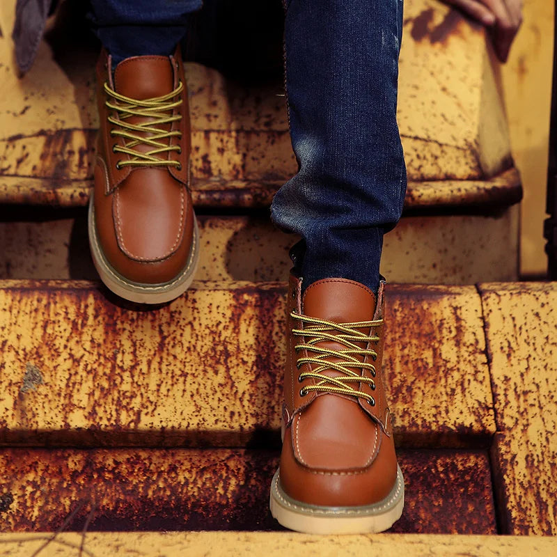 Men Rugged Leather Boots | Rafael