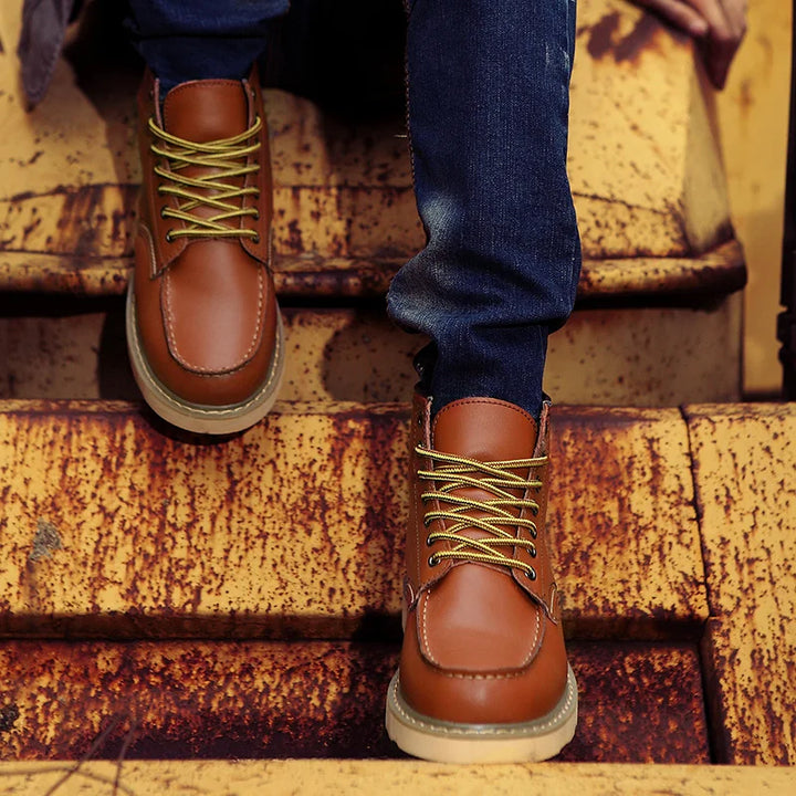 Men Rugged Leather Boots | Rafael