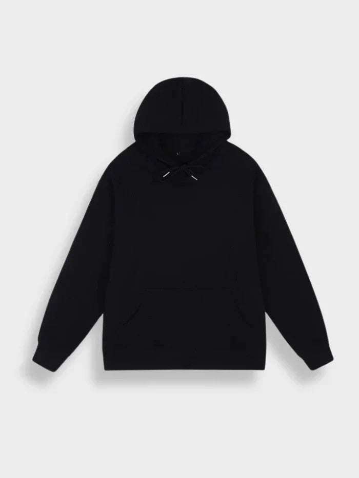 Men's Graphic Hoodie Black Cotton | Nicolai