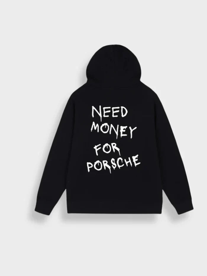 Men's Graphic Hoodie Black Cotton | Nicolai