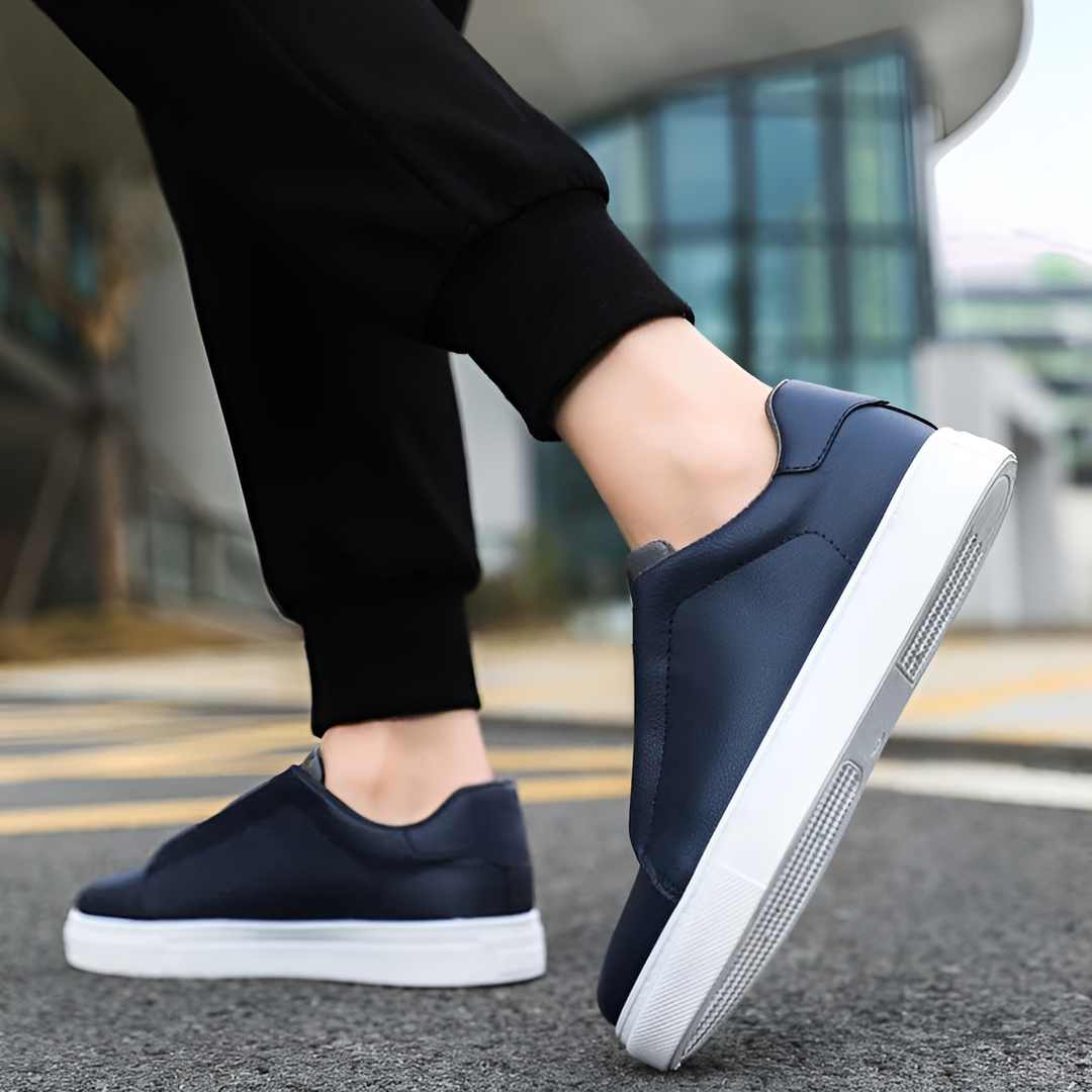Men Classic Vegan Leather Trainers | Riven