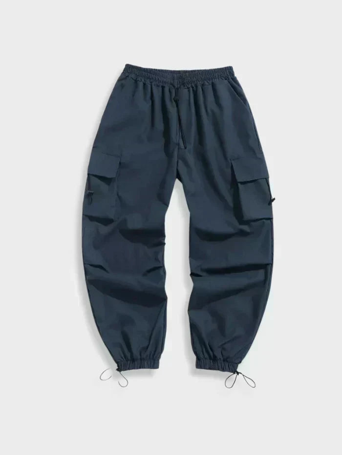 Men's Cargo Pants Black Cotton | Frode
