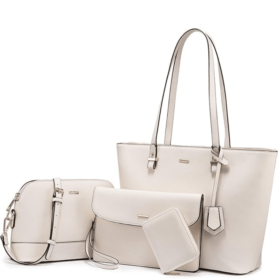 Ashby - Versatile 4-Piece Leather Handbag and Shoulder Bag Set