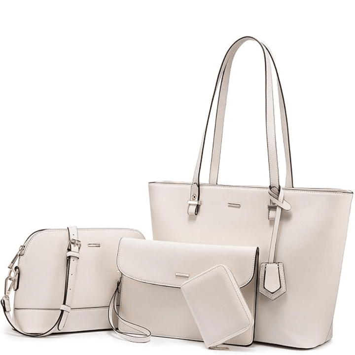 Ashby - Versatile 4-Piece Leather Handbag and Shoulder Bag Set